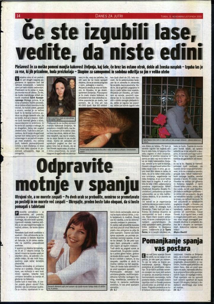 Slovenske novice - November 2003